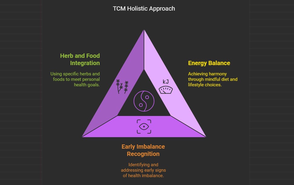 TCM holistic wellness approach diagram